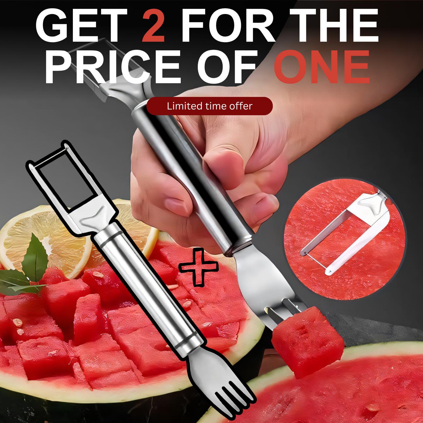 Froot Fork - 2-In-1 Watermelon Slicer (Pair)