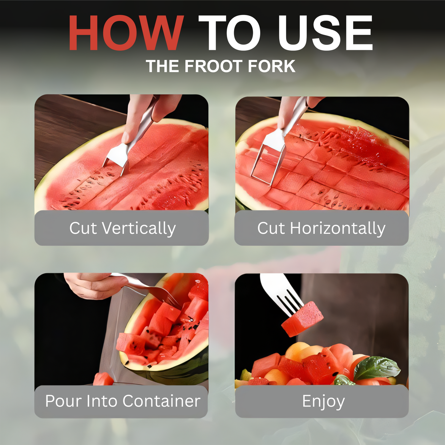 Froot Fork - 2-In-1 Watermelon Slicer (Pair)